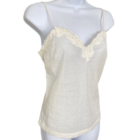 Designer Georges Hobeika Beautiful Romantic Bridal Lace Trim Camisole Size S/M - Picture 3 of 9
